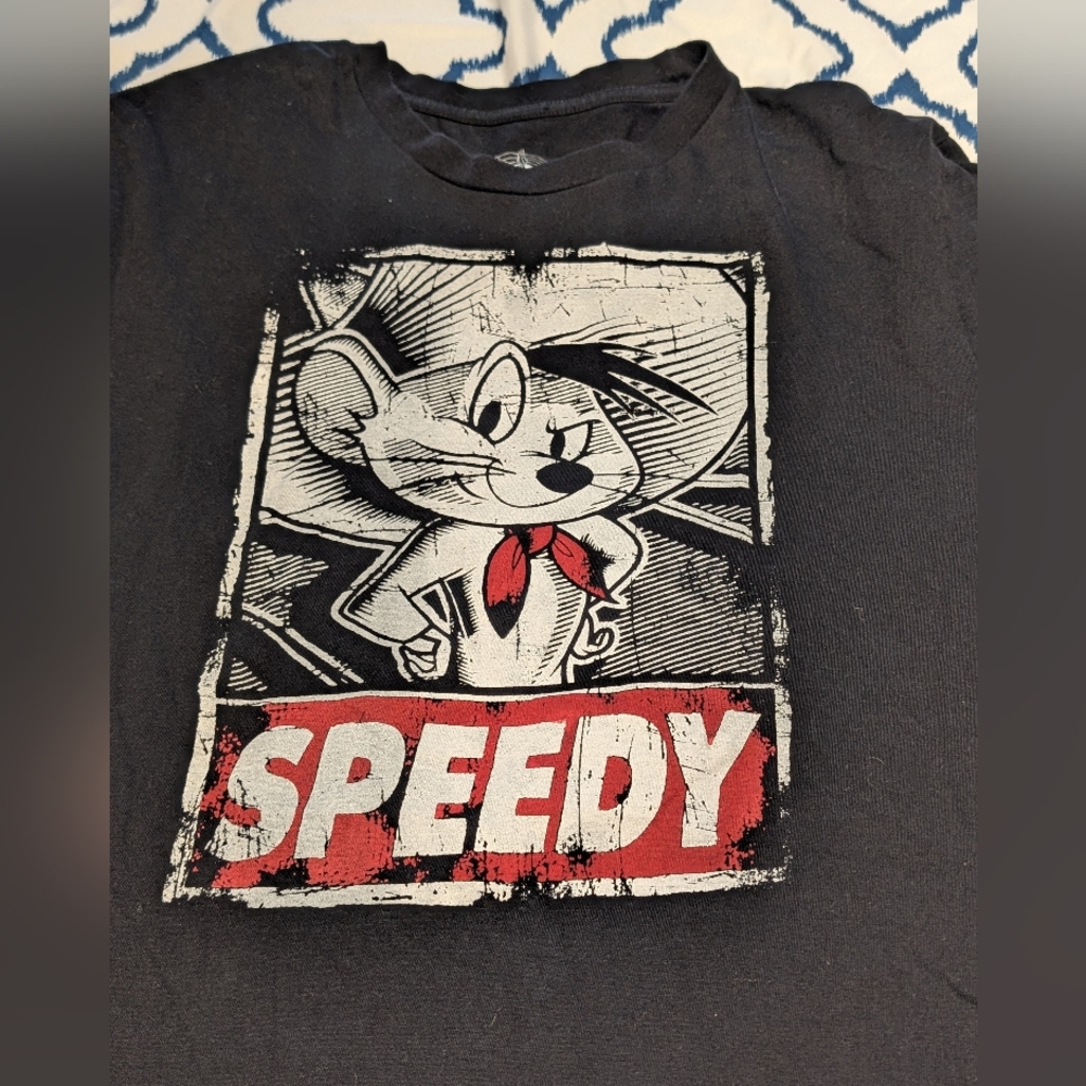 Speedy Gonzales Looney Tunes Black Men's T-Shirt. Xl